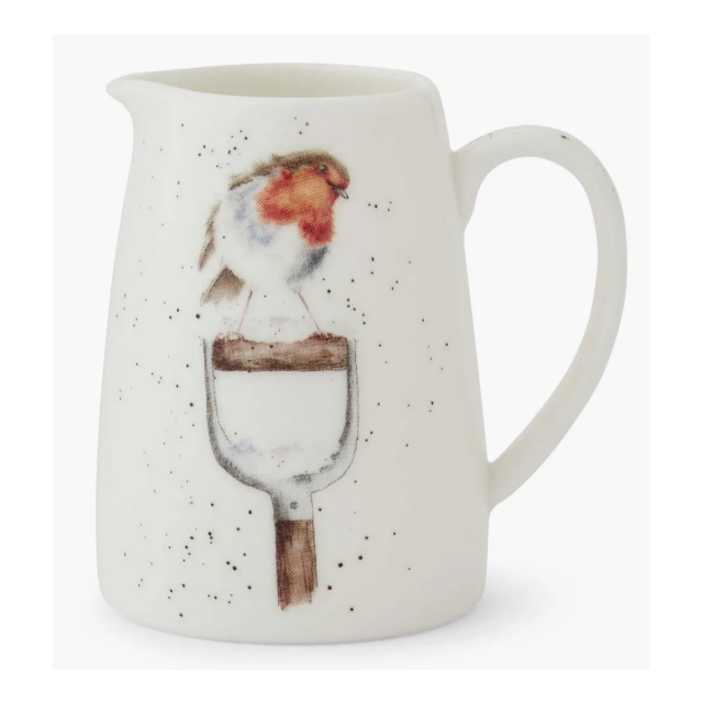 Wrendale Christmas Posy Jug - Robin