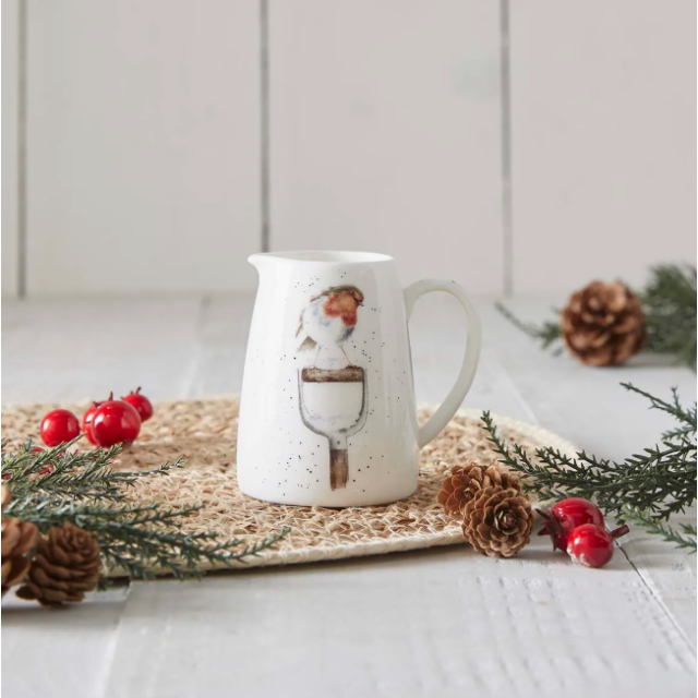 Wrendale Christmas Posy Jug - Robin