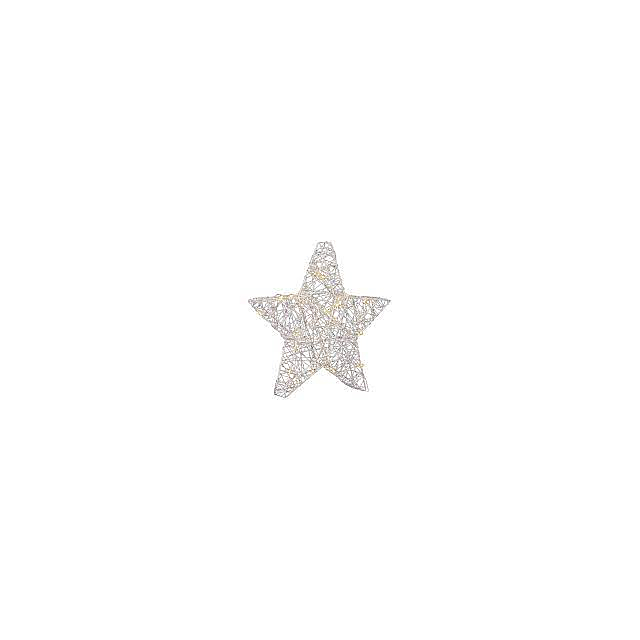 25Cm Hanging Star Sculpture Warm White