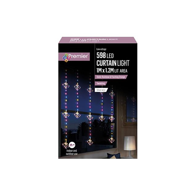 Sputnik Pin Wire Curtain Twinkle Lights 