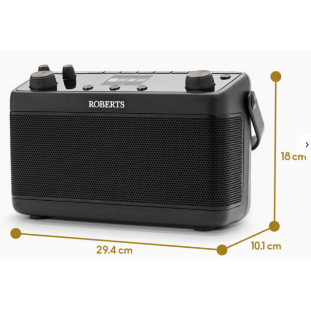Roberts BLUTUNE7BK DAB / DAB+ / FM Portable Stereo Radio with Bluetooth - Black