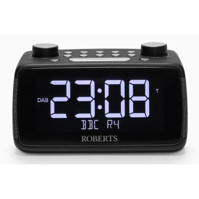 Roberts ORTUS4BK FM / DAB / DAB+ Digital Clock Radio with Bluetooth - Black