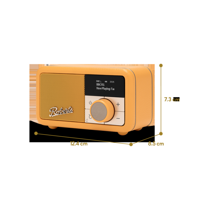 Roberts Radio REV-PETITE2SY DAB+/DAB/FM RDS Radio - Sunburst Yellow