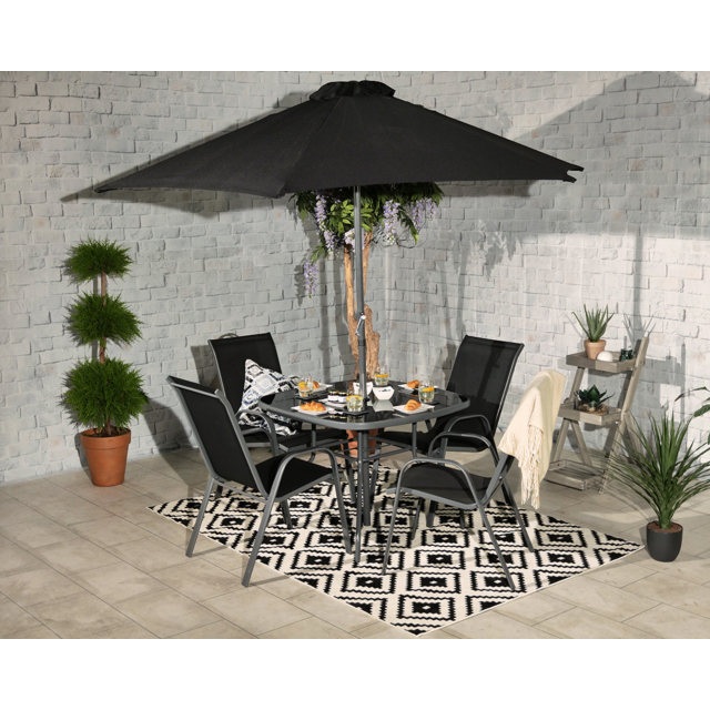 The Derwent Rio 4 Seater Stacking Dining Set