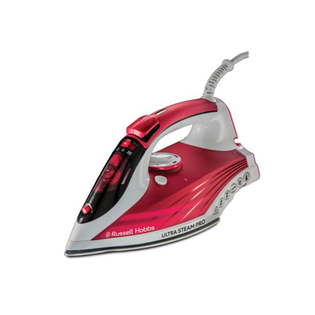 Russell Hobbs 23990 2600W Ultra Steam Pro Iron - Red