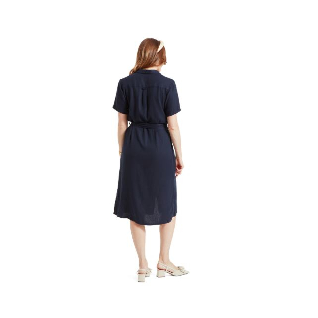 Schoffel Daisy Linen Dress - Navy 