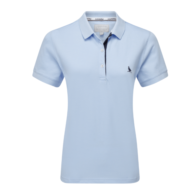 Ladies St Ives Polo Shirt Pale Blue 