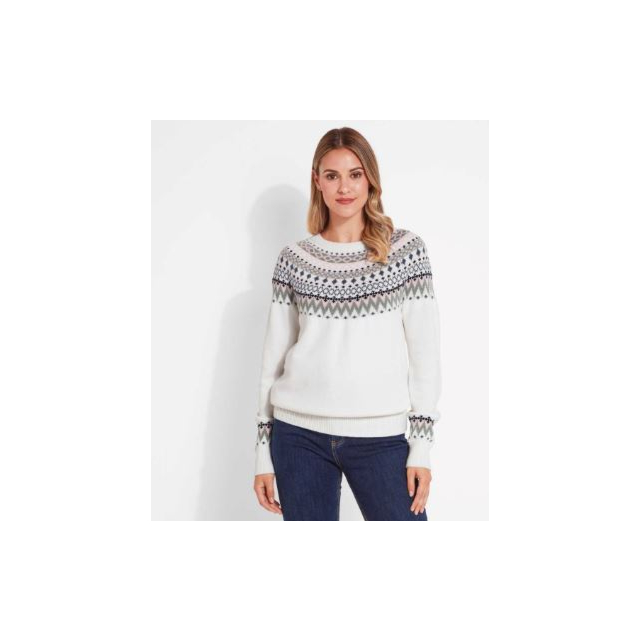 Schoffel Shetland Fairisle Jumper - Blush/Arctic 