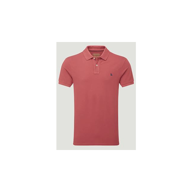 Schoffel St Ives Garment Dyed Polo Shirt -Slate Red