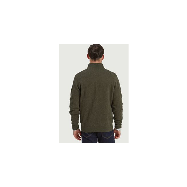 Calton Cotton Cashmere 1/4 Zip Jumper Loden Green 