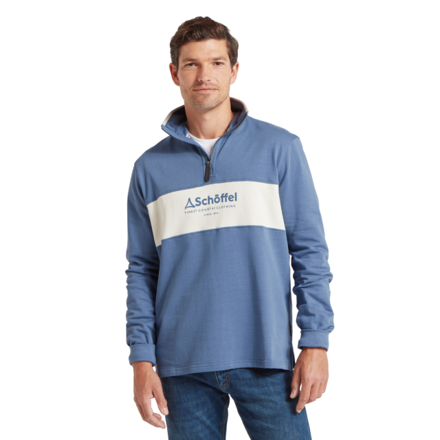 Schoffel Trencrom 1/4 Zip -  Vintage Indigo/Stone 