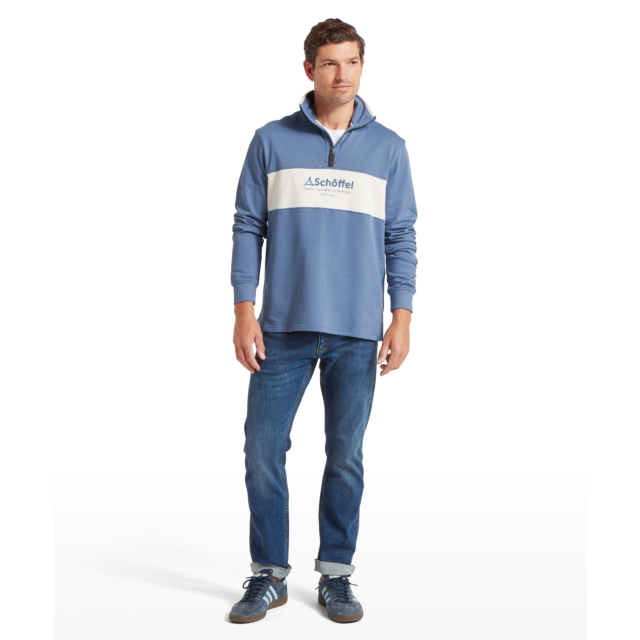 Schoffel Trencrom 1/4 Zip -  Vintage Indigo/Stone 