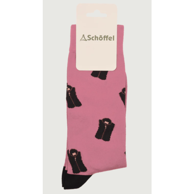 Schoffel Single Cotton Sock - Pink Lyndon 