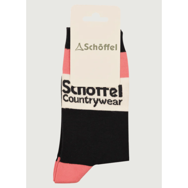 Schoffel Single Cotton Sock - Pink Heritage