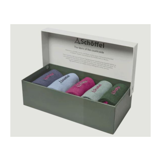 Schoffel Ladies Bamboo Socks Box of 5 - Pink Mix 