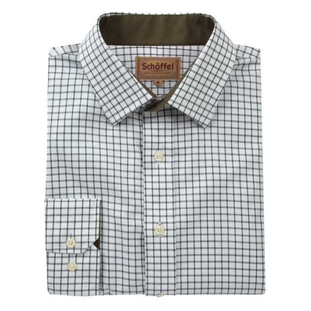 Schoffel Cambridge Check Shirt Dk Olive