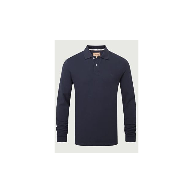 Schoffel St Ives Long Sleeve Polo Shirt - Navy