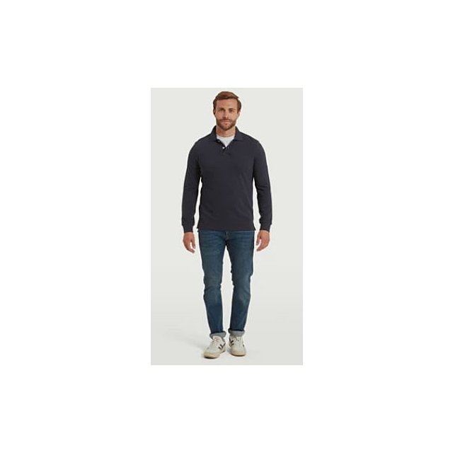 Schoffel St Ives Long Sleeve Polo Shirt - Navy