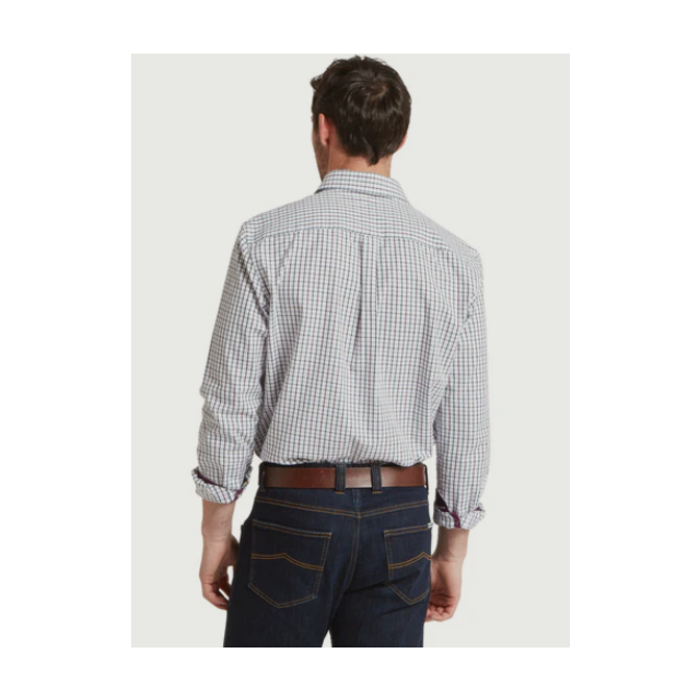 Schoffel Milton Tailored Shirt - Plum/Botanical Green