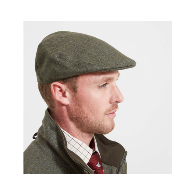 Schoffel Tweed Classic Cap - Loden Green Herringbone