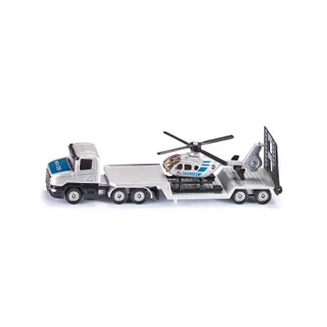 Siku - Police Low Loader With Helicopter