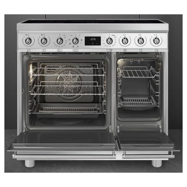 Smeg C92IMX2 Electric Induction Range Cooker - 90cm - Stainless Steel