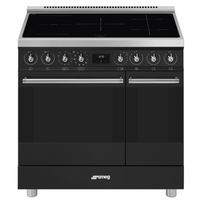 Smeg C92IPMB2 Symphony Electric Range Cooker with Induction Hob - 90cm - Matte Black
