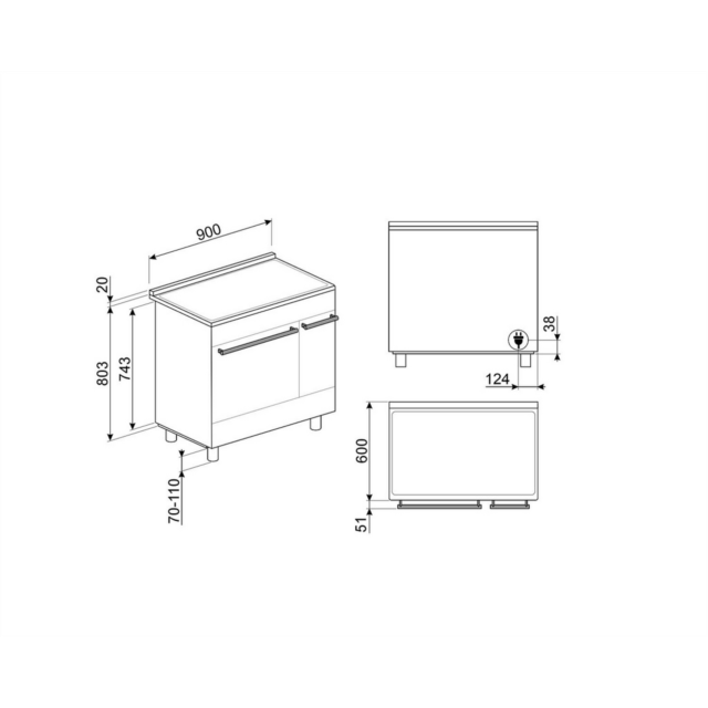 Smeg C92IPMB2 85.3cm Electric Rangecooker with Double Oven