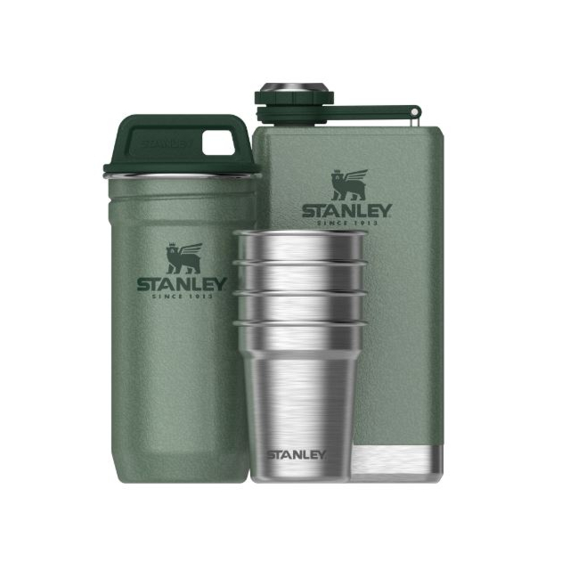 Stanely Pre-Party Shot Glass + Flask Set - Green