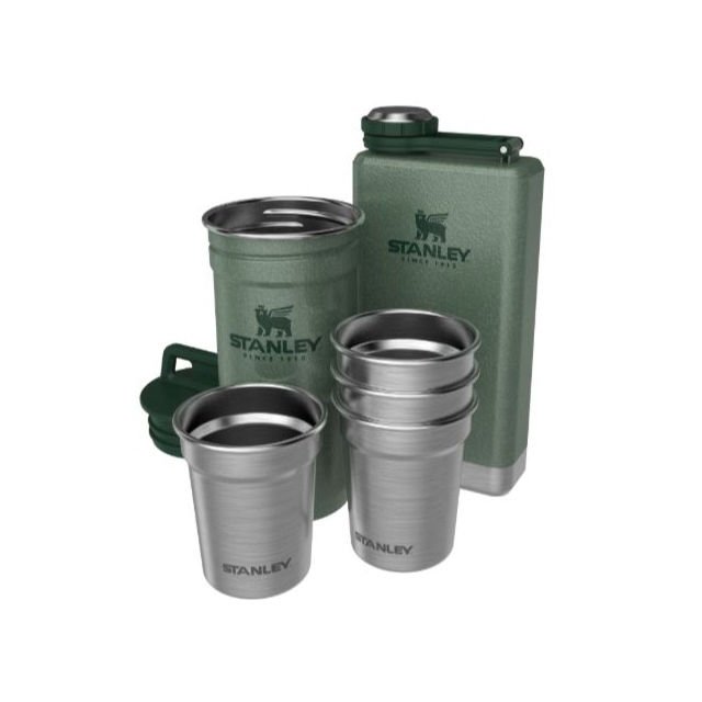 Stanely Pre-Party Shot Glass + Flask Set - Green