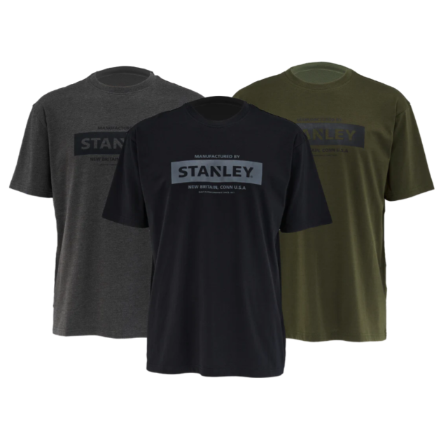 Stanley Hampton T-Shirts Triple Pack Black/Olive/Charcoal 