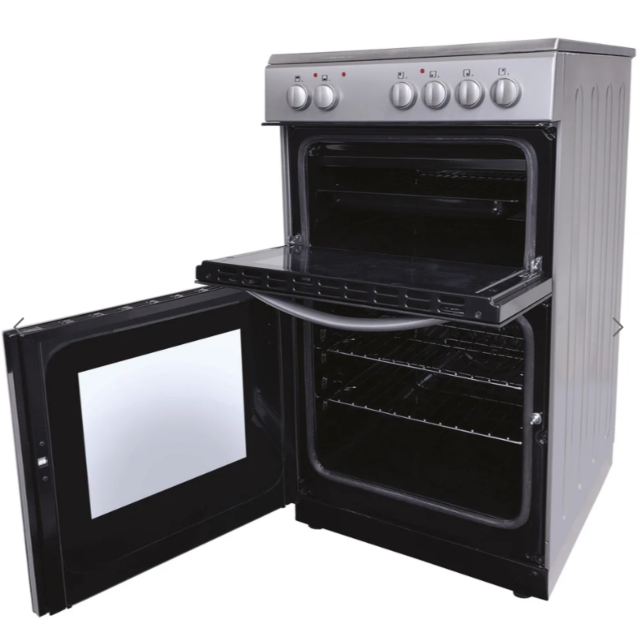 Statesman EDC50S 50cm Atlas Electric Double Oven with Ceramic Hob - Silver
