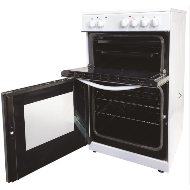Statesman EDC50W 50cm Atlas Electric Double Oven with Ceramic Hob - White 