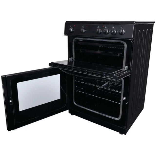 Statesman EDC60B2 60cm Apollo Electric Double Oven with Ceramic Hob - Black