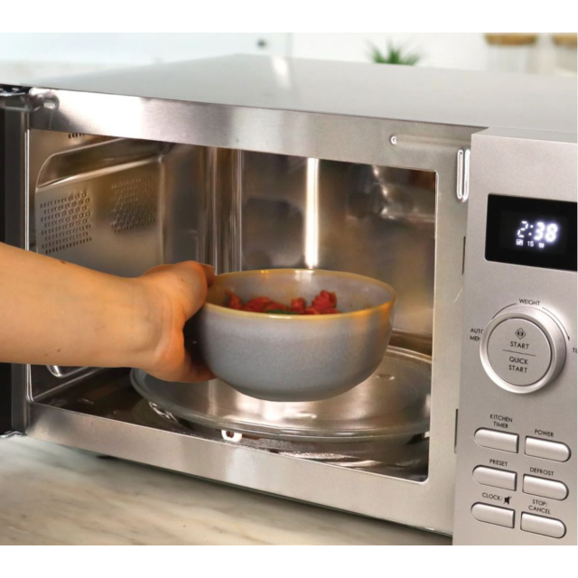 Statesman SKMS0820DSB 20L 800W Digital Solo Microwave with Stainless Steel Interior - Silver