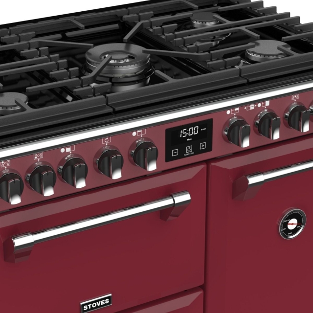Stoves 444410901 Richmond Deluxe S900DF Dual Fuel Range Cooker 90cm - Chilli Red (*Ex Display Model )
