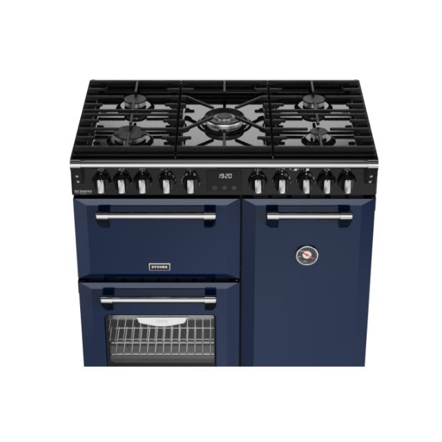 Stoves 444412006 Richmond Deluxe RCA 90DF Dual Fuel Range Cooker - 90cm - Midnight Blue