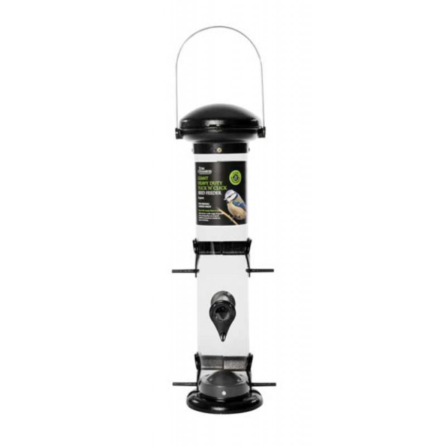 TOM CHAMBERS HEAVY DUTY FLICK N CLICK SEED FEEDER – 4 PORT