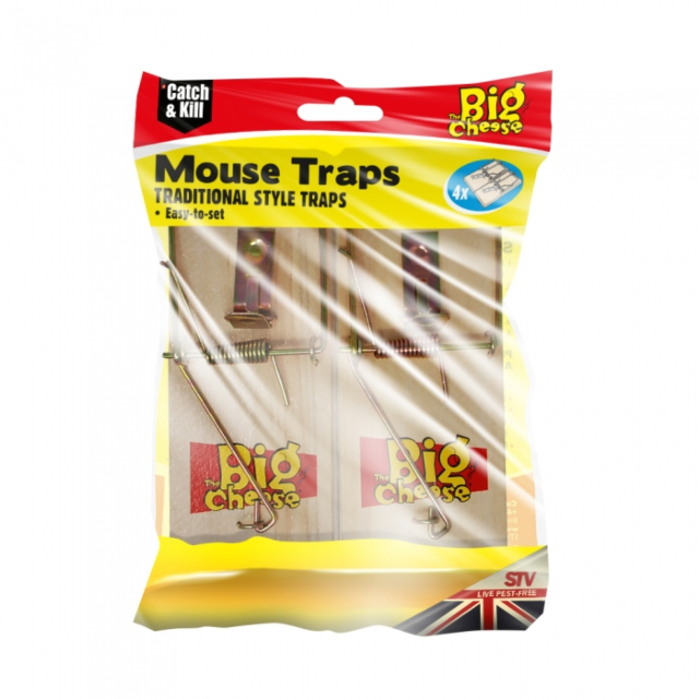 The Big Cheese Tradional Wooden Mouse Traps 