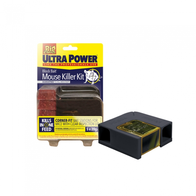 The Big Cheese Ultra Power Block Bait Mouse Killer Kit
