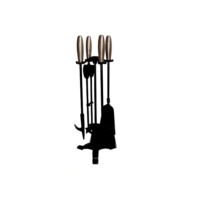 The Brass World D-071 Eclipse Companion Set - Black & Brush Steel