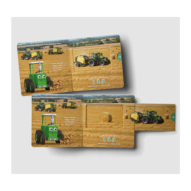 Tractor Ted Push-Pull-Slide Book Down On The Farm 