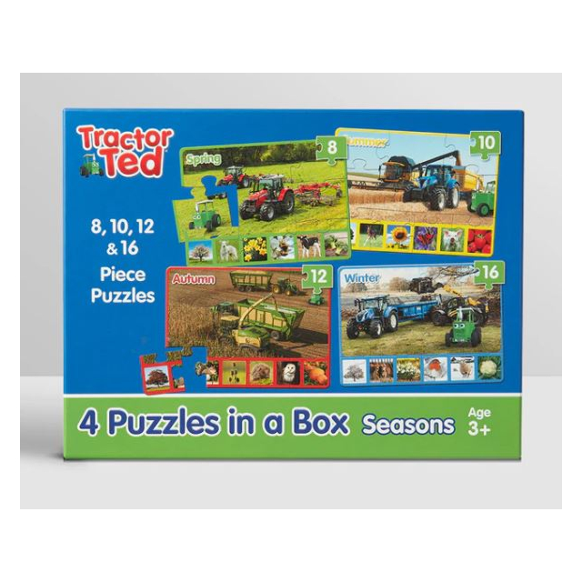 Tractor Ted 4 Puzzles In A Box Seasons