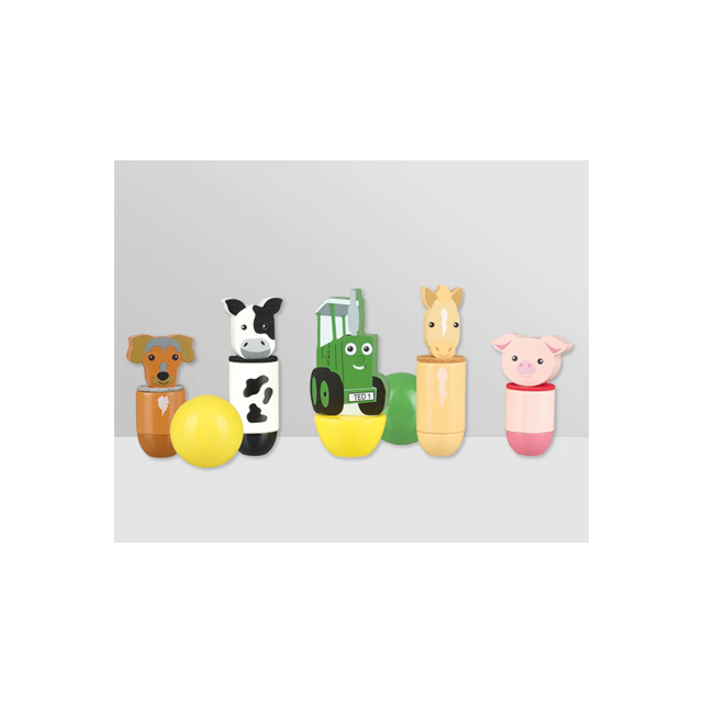 Tractor Ted Wooden Skittles