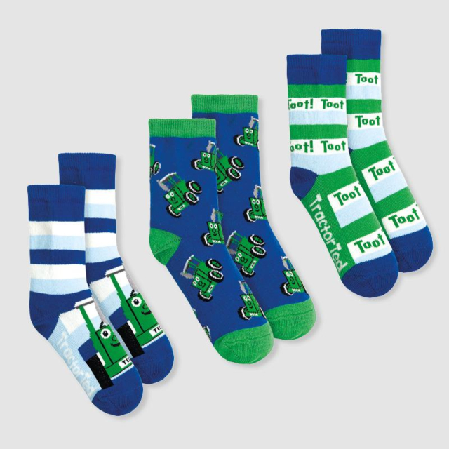 Tractor Ted Socks - 3 Pack 
