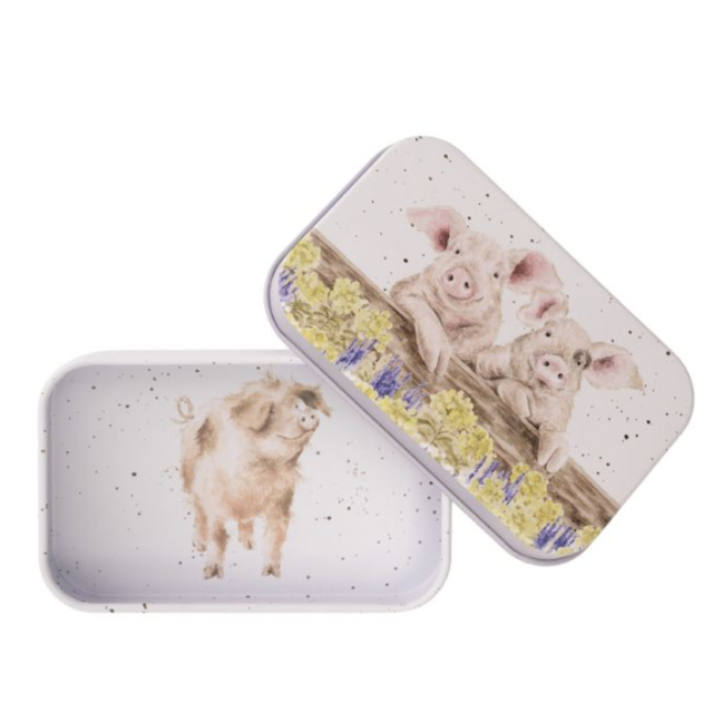 Wrendale Keepsake Tin 'Noisy Neighbours Pig'