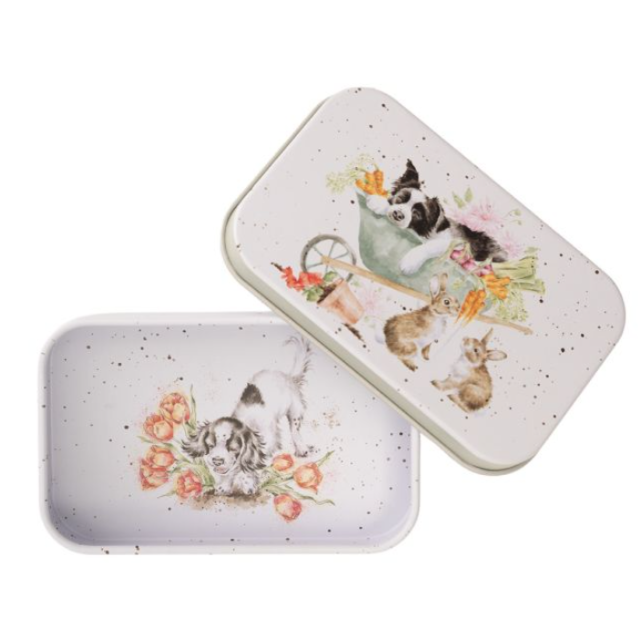 Wrendale Keepsake Tin Dog 'Sleeping On The Job'